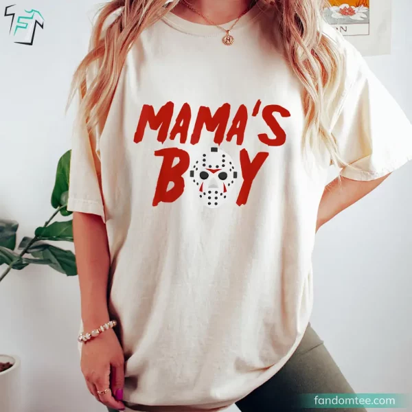 Mama’s Boy Funny Horror Character Jason Voorhees Shirt