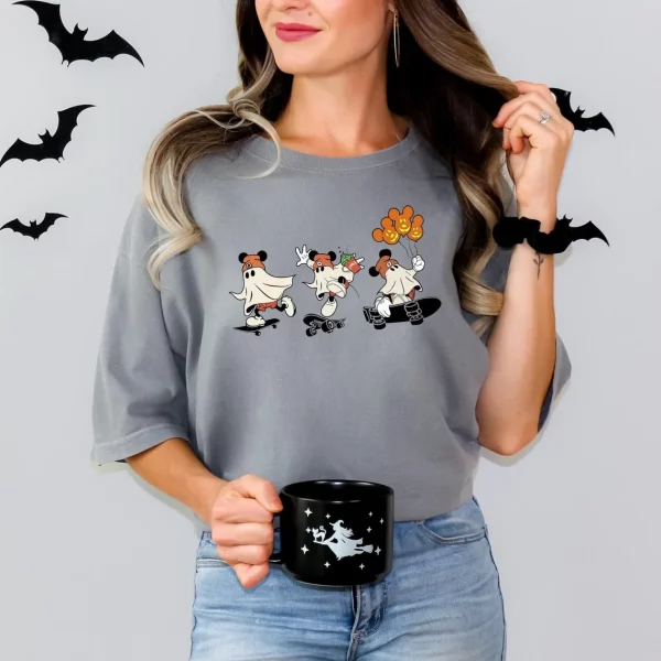 Mickey Mouse Halloween Shirt Funny Mickey Skateboard Halloween Tee