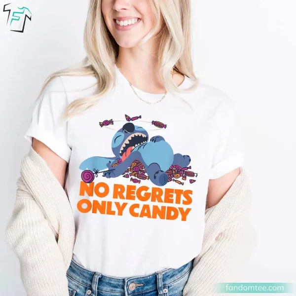 No Regrets Only Candy Funny Stich Halloween Shirts