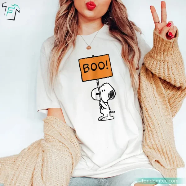 Peanuts Boo! Spooyy Ghost Snoopy Halloween Tee Shirt