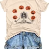 Pumpkin Skeleton Dancing Shirt Scary Spooky Pumpkin Skull Graphic Tee