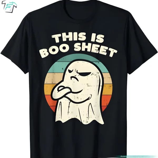 Retro Halloween This Is Boo Sheet Shirt Custome Halloween Tee