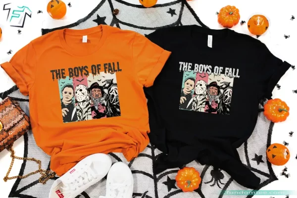 Retro The Boys of Fall Vintage Halloween Horror Movies Shirt