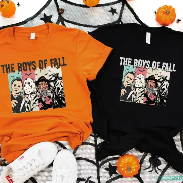 Retro The Boys of Fall Vintage Halloween Horror Movies Shirt