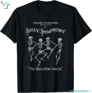 Silly Symphonies Funny Halloween Dancing Skeleton T Shirt