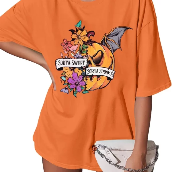 Sorta Sweet Sorta Spooky Funny Halloween Shirt Pumpkin