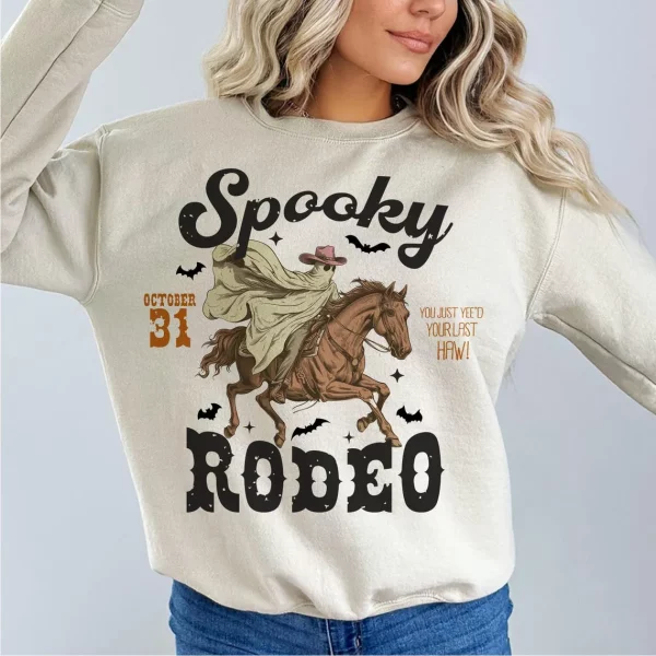 Spooky Rodeo Boo Shirt Funny Scary Halloween Tee