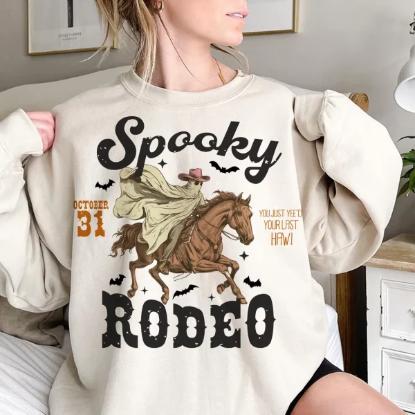 Spooky Rodeo Boo Shirt Funny Scary Halloween Tee