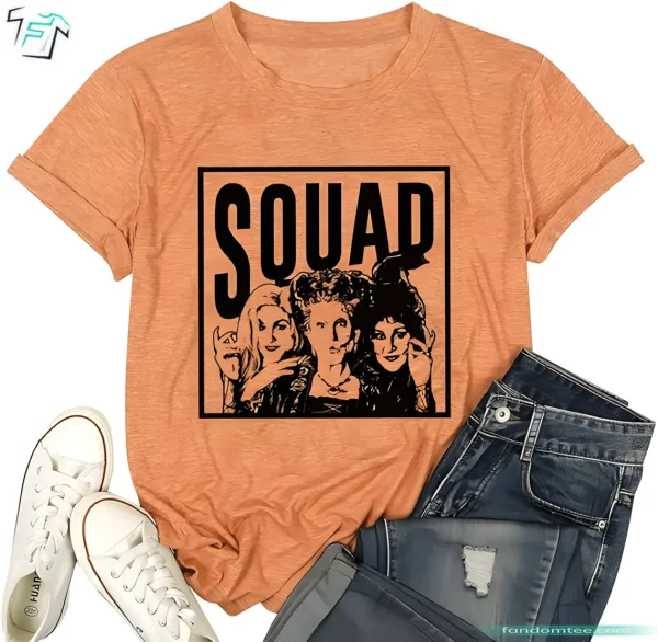 Squad Sanderson Sisters Shirt Cute Hocus Pocus Graphic Funny Fall Tee