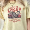 Vintage Get In Loser Shirt Funny Halloween Horror Characters for Movie Lovers