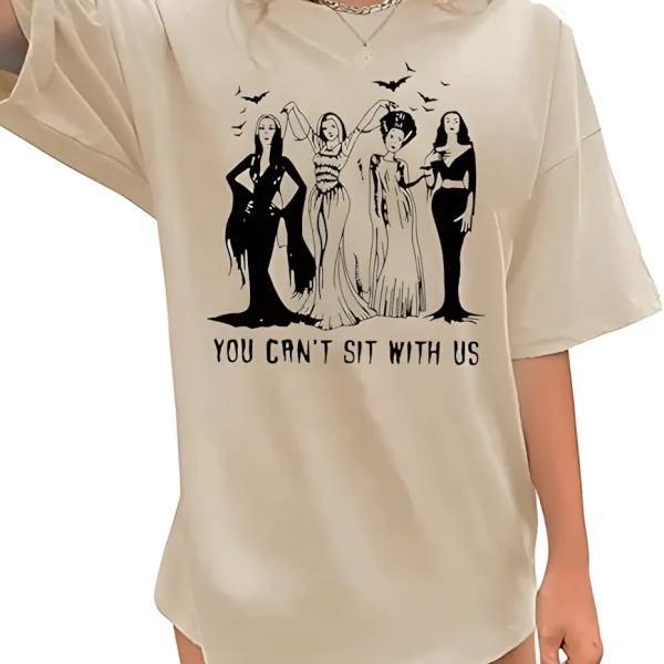 Vintage Ghoul Gang You Can’t Sit With Us Shirt Funny Halloween Tee