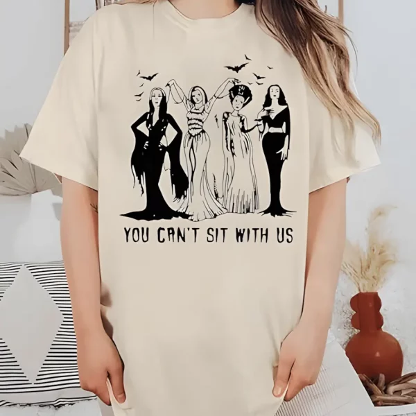 Vintage Ghoul Gang You Can’t Sit With Us Shirt Funny Halloween Tee