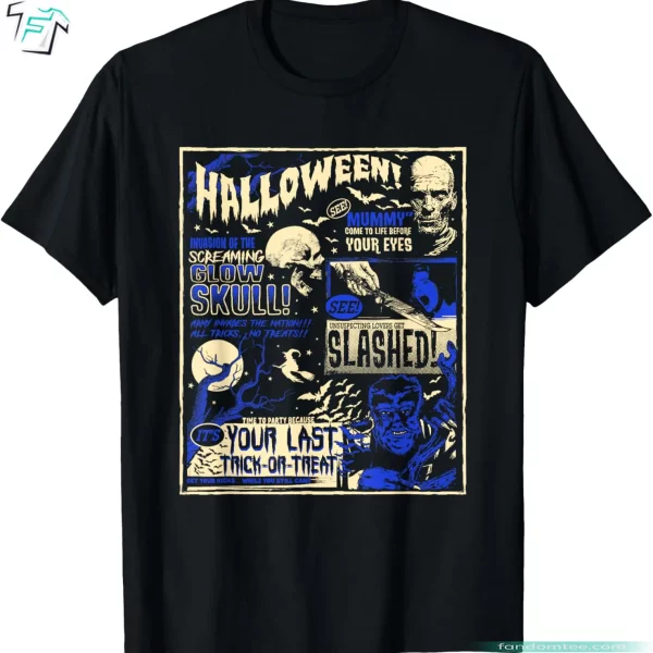 Vintage Horrorfest Horror Movies Shirt for Halloween Movie Fans