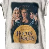 Vintage It’s Just A Bunch of Hocus Pocus Shirt Funny Horror Halloween Sanderson Sisters Tee