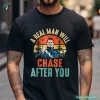 Vintage Real Man Will Chase After You Halloween Michael Myers Tee Shirt 3