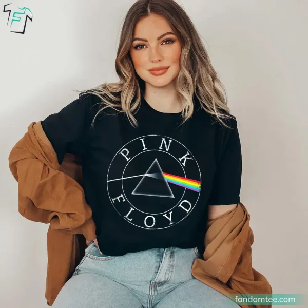 Vintage Rock Band Prism Circle Logo Pink Floyd Band Shirt