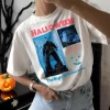 Vintage Scary Characters Horror Movies Shirt Funny Halloween Tee 2