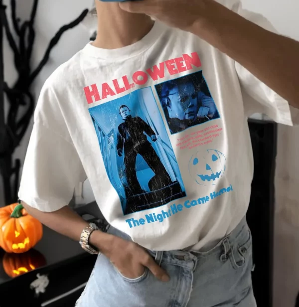 Vintage Scary Characters Halloween Horror Movies Shirt