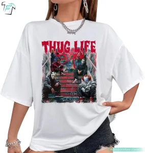 Vintage Scary Halloween THUG LIFE Horror Movies Shirt