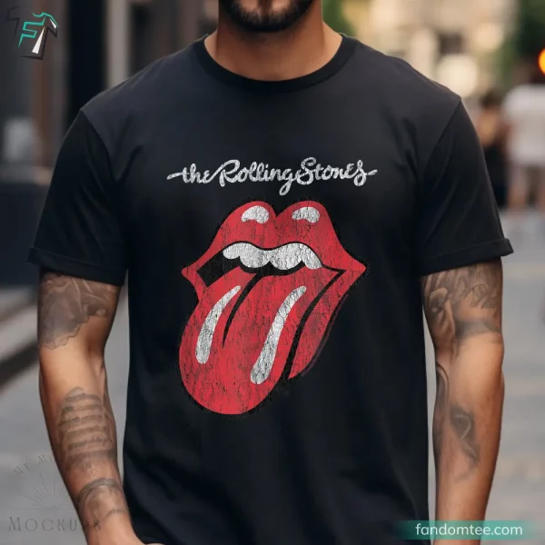 Vintage Script Tongie Vintage Rolling Stones Shirt for Fan Gift