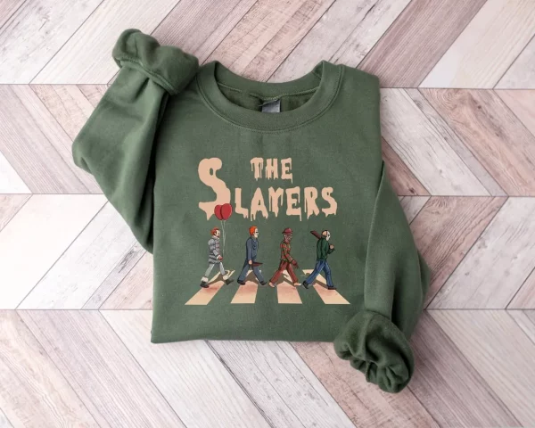 Vintage The Slayers Horror Movies Shirt Funny Halloween Abbey Road Shirt