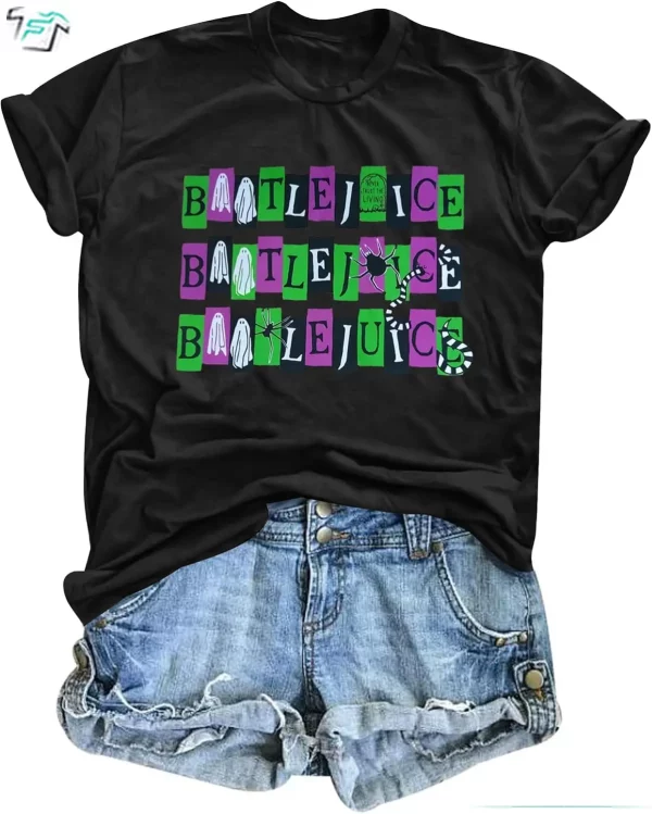 Beetlejuice Beetlejuice Beetlejuice Shirt for Horror Halloween Movie Fans