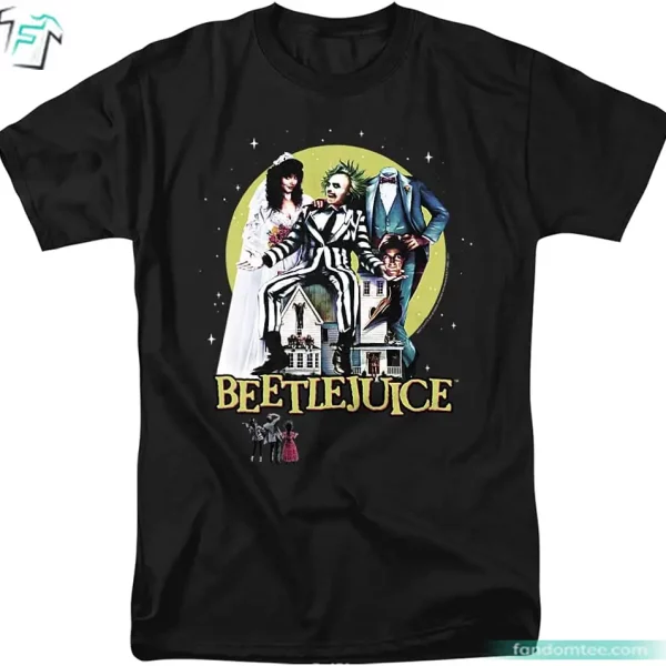 Beetlejuice Green T Shirt Unisex Adult Collection Beetlejuice Graphic Tee