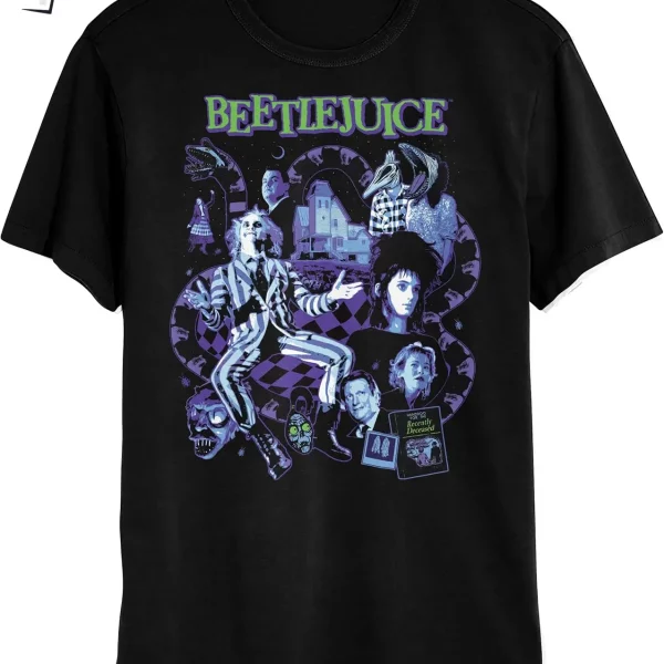 Beetlejuice Shirt Womens Horror Movie Cast Unisex Tee