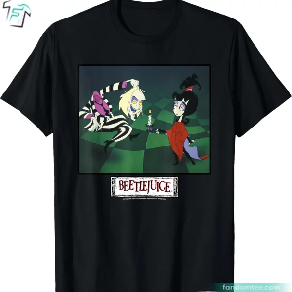 Beetlejuice and Lydia Main Show Image Retro Beetlejuice Women’s Shirt