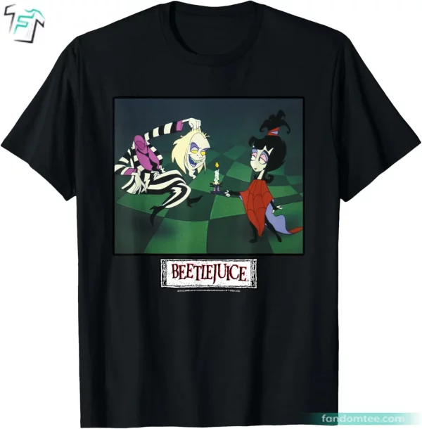 Beetlejuice and Lydia Main Show Image Retro Beetlejuice Women’s Shirt