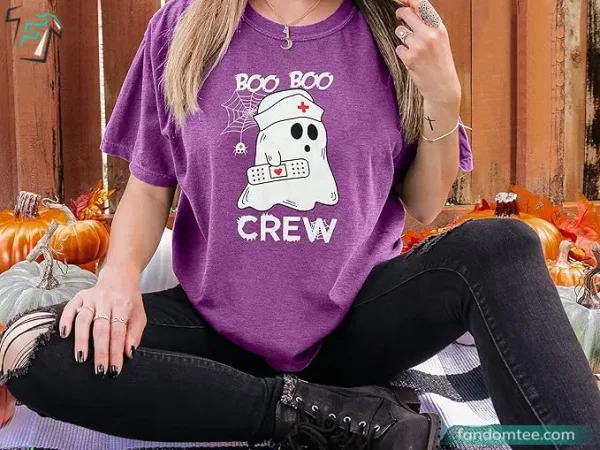 Boo Boo Crew Funny Halloween Nurse Shirt Cute Best Halloween Presents