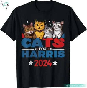 Cats For Kamala Harris 2024 Funny President Election Shirt