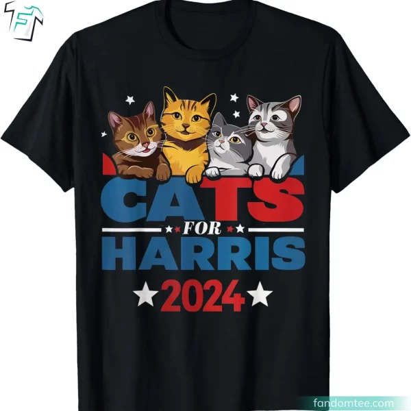 Cats For Kamala Harris 2024 Funny President Election Shirt