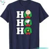 Charlie Snoopy Woodstock Ho Ho Ho Wreath Funny Charlie Brown Shirt