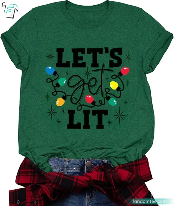 Christmas Let’s Get Lit Shirt Funny Christmas Presents For Boys