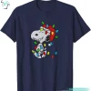 Christmas Snoopy X Mas Lights Funny Peauts Snoopy Shirts For Women