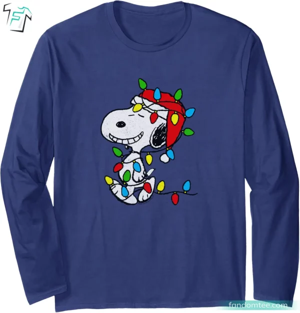 Christmas Snoopy X-Mas Lights Funny Peauts Snoopy Shirts For Women