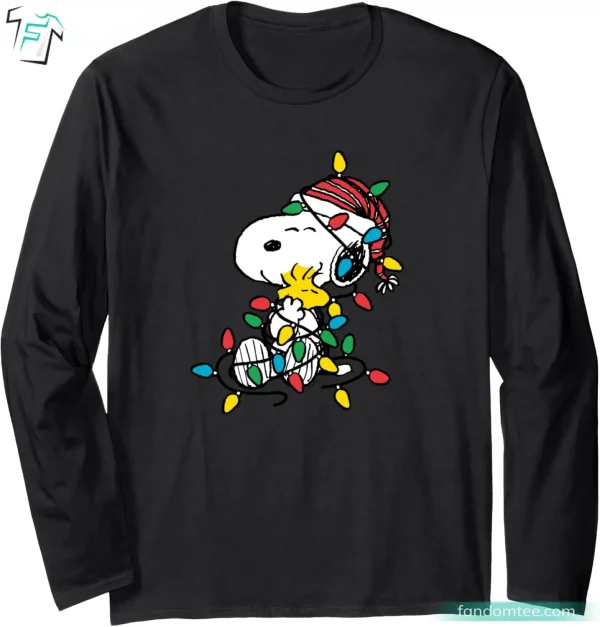 Christmas Snoopy X-Mas Lights Funny Peauts Snoopy Shirts For Women