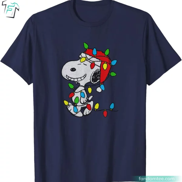 Christmas Snoopy X-Mas Lights Funny Peauts Snoopy Shirts For Women