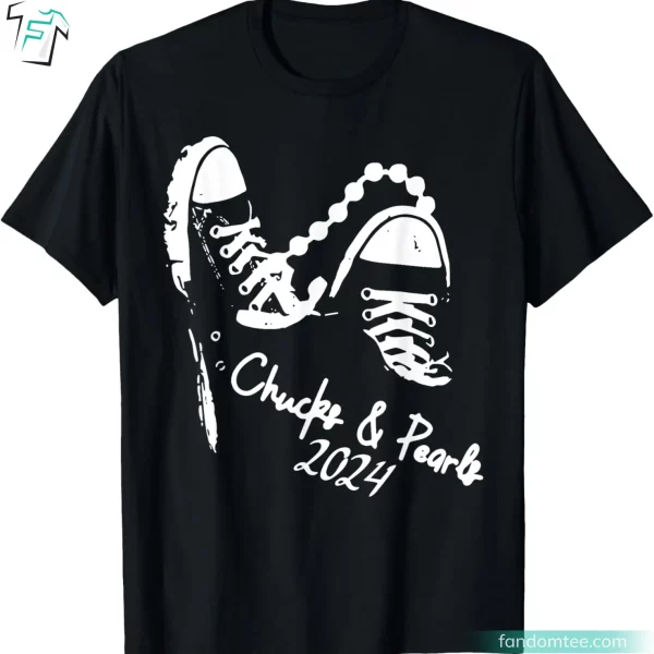 Chucks & Pearls 2024 Funny Kamala For President T Shirts