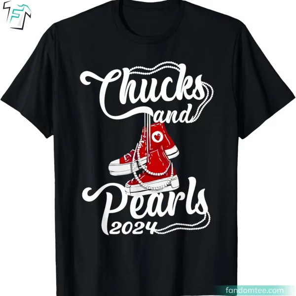 Chucks and Pearls for President Kamala Harris 2024 T Shirt