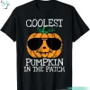 Coolest Pumpkin In The Patch Halloween Pumpkin T Shirt for Boys Girls Teens