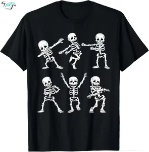 Dancing Skeleton Challenge Boys Girl Women Mens Skeleton Shirt