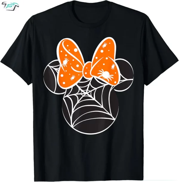 Disney Mickey & Minnie Halloween Shirt Cute Halloween Minnie Spider Web Tee