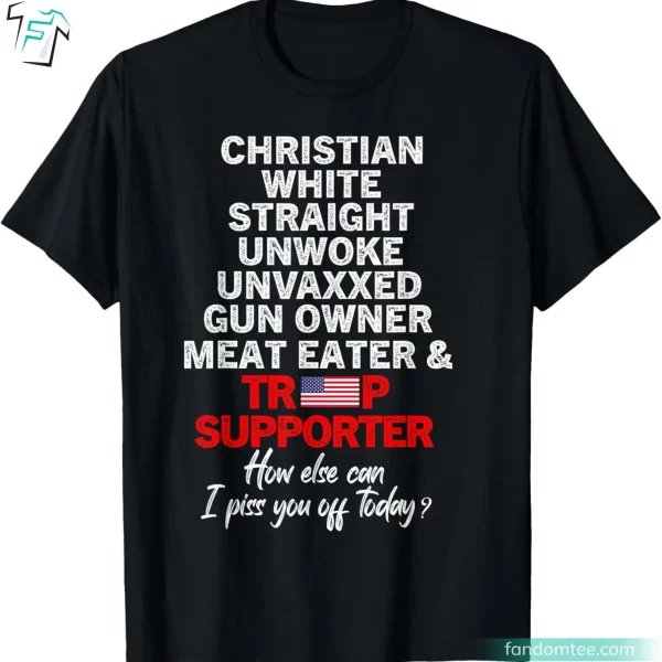 Donald Trump Supporter Christian White Straight Pro Trump Tee Shirts