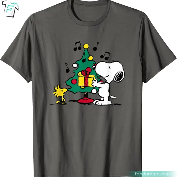 Funny Christmas Woodstock Peanuts T Shirt For Movie Lovers