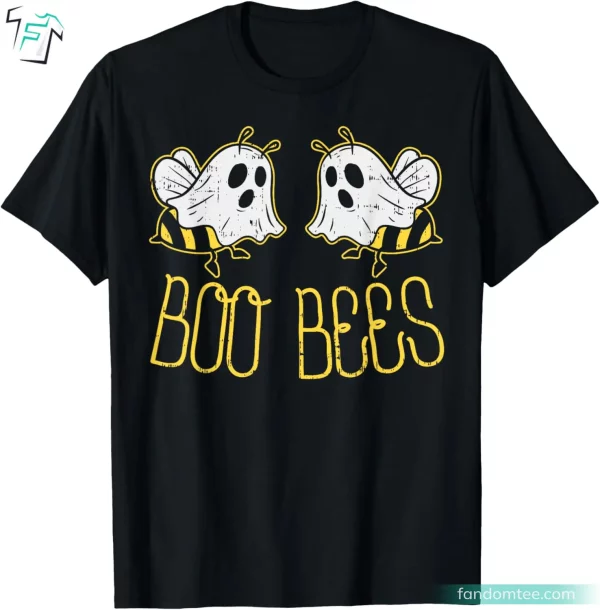 Funny Couples Halloween Costume Boo Bees Tee Shirt For Adult