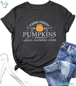 Funny Farm Fresh Pumpkin Shirt Halloween Gifts for Adults