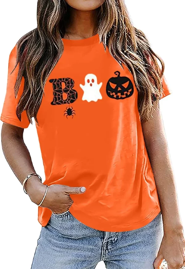 Funny Ghost Pumpkin Spider Halloween Boos Shirt