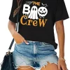 Funny Halloween The Boo Crew Shirt Women Cute Spooky Season 2